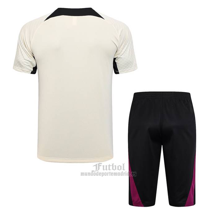 Chandal del Paris Saint-Germain Manga Corta 2023-2024 Albaricoque - Pantalon Corto